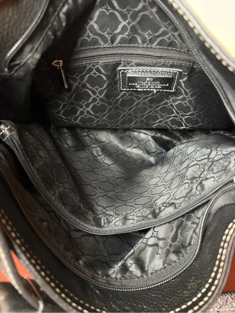 Daniela Moda Black Italian Leather Shoulder Hobo Bag